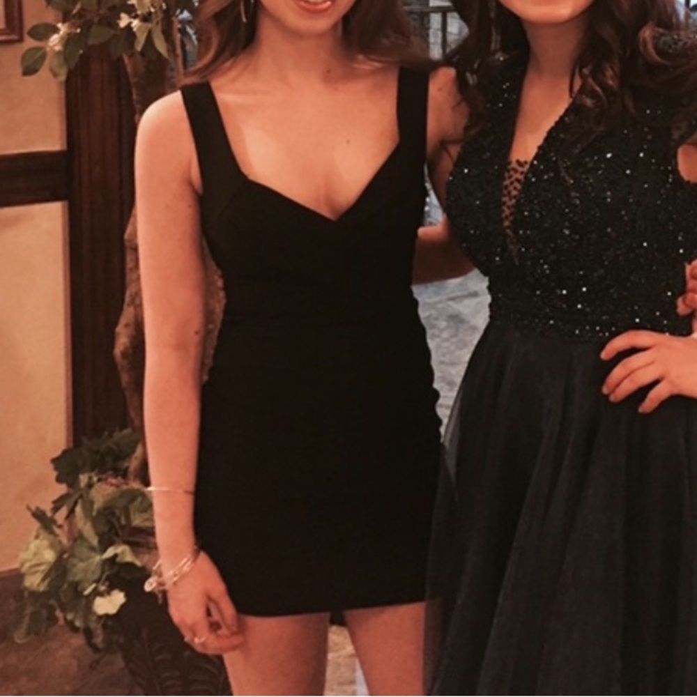 Emerald Sundae Black Bodycon Minidress